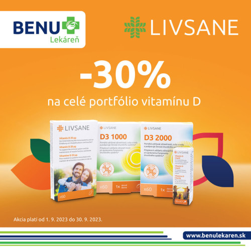 -30 % na LIVSANE vitamín D